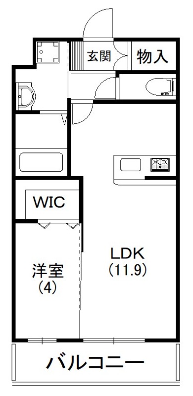 浜松市浜名区道本のマンションの間取り