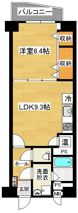 米子市角盤町のマンションの間取り