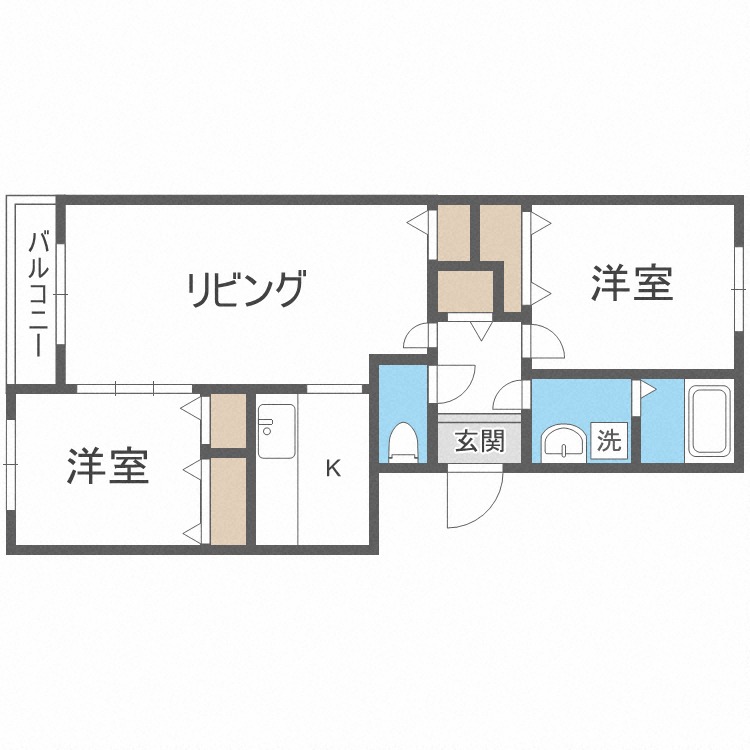 オーブ北郷の間取り