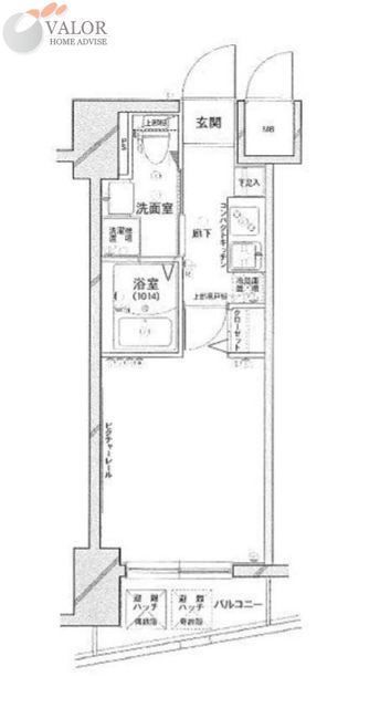 横浜市神奈川区台町のマンションの間取り