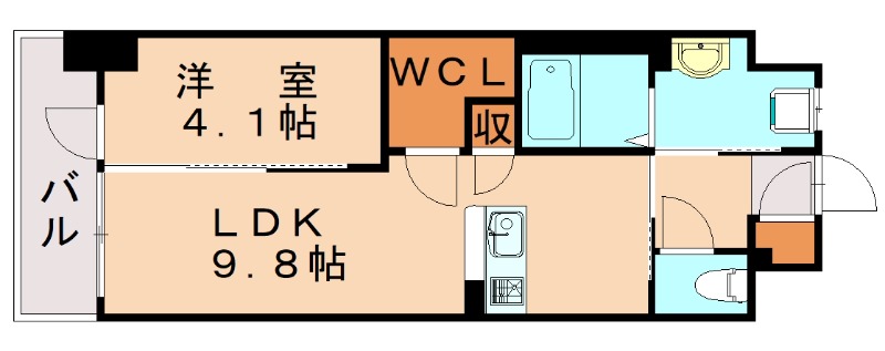 北九州市八幡西区鷹の巣のマンションの間取り