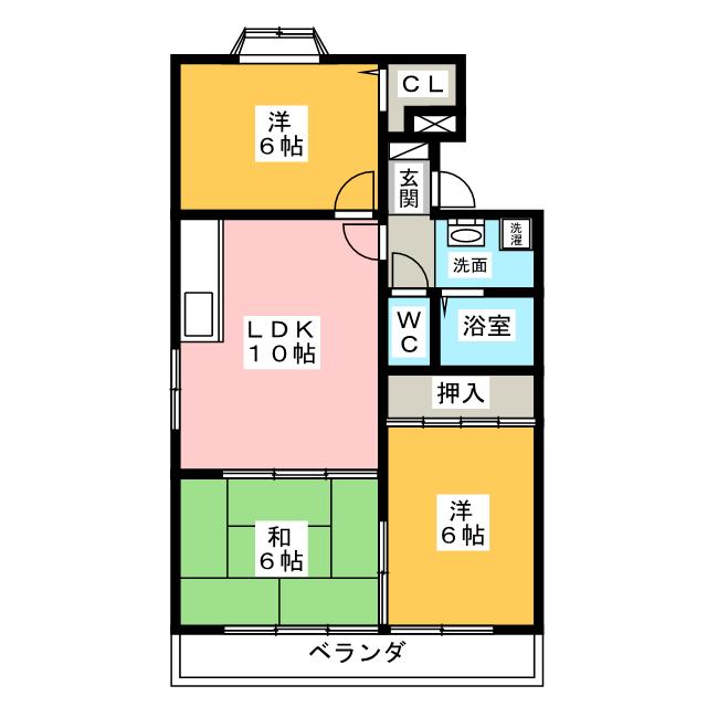 松月マンションの間取り