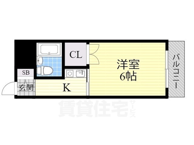 堺市堺区翁橋町のマンションの間取り