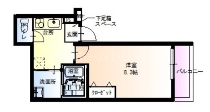 【守口市大日東町のアパートの間取り】