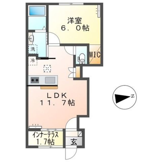 (仮）茱萸沢新築アパートの間取り