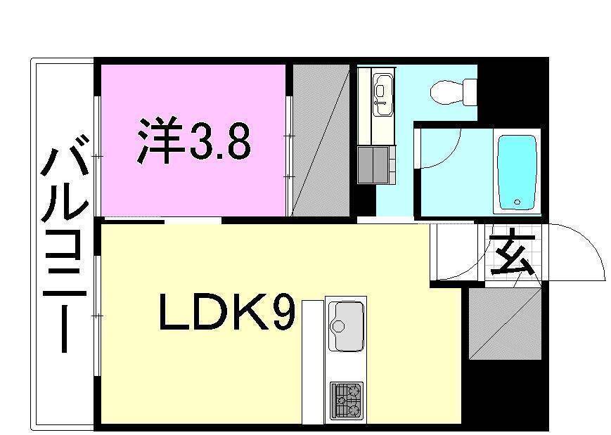 松山市二番町のマンションの間取り