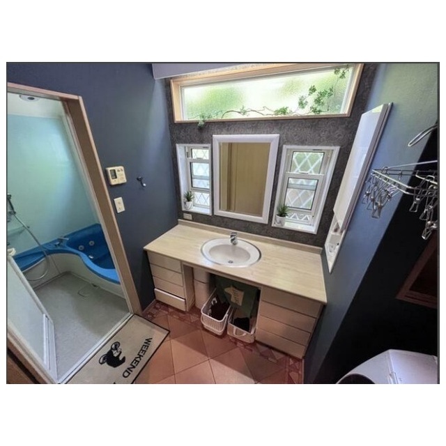 洗面設備　ワイド洗面化粧台