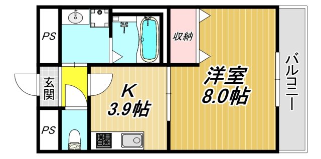 アンプルールクラージュエクラの間取り