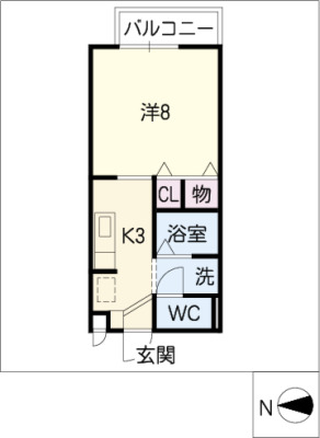 SurplusカメヤマBの間取り