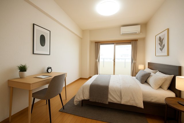 居室・リビング　バーチャルステージングになりますので、設備・什器は付帯しませ