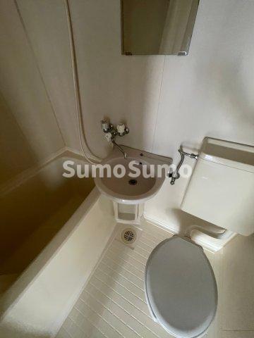 洗面設備　ゆったりとスペースのある洗面所