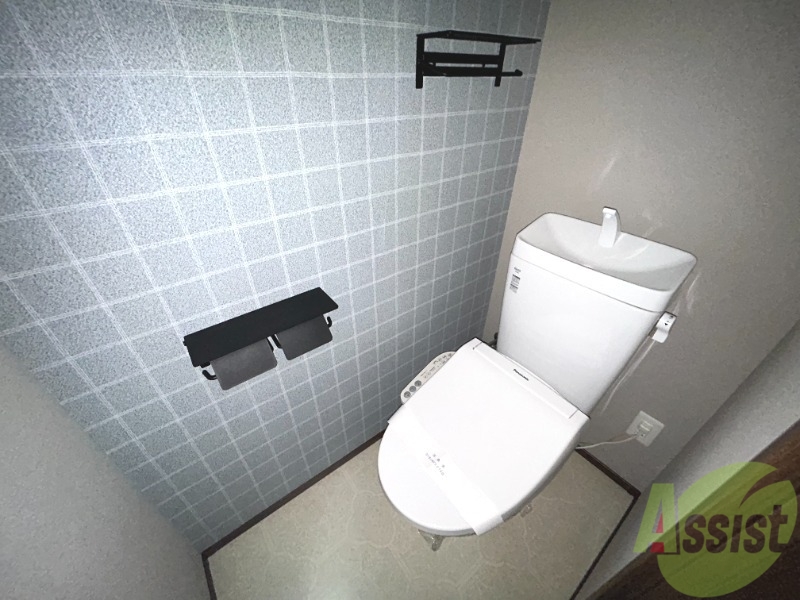 トイレ　トイレはウォシュレット機能付きで、快適にお過ごしいただけます