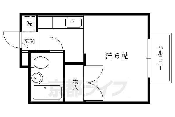 地下鉄烏丸線 北大路駅 徒歩1分 2階建 築34年の間取り写真