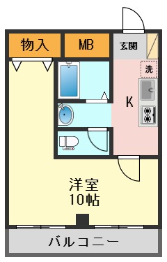 都営新宿線 一之江駅 徒歩9分 4階建 築37年の間取り写真