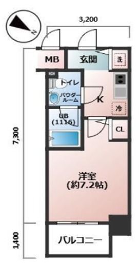 クレアートアドバンス北大阪の間取り写真