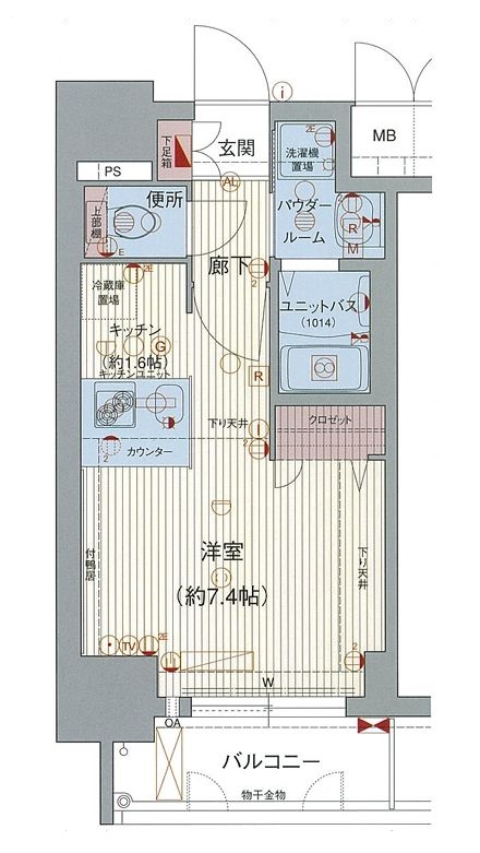 地下鉄東山線 今池駅 徒歩2分 13階建 築17年の間取り写真