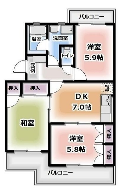 エクレール瀬名の間取り写真