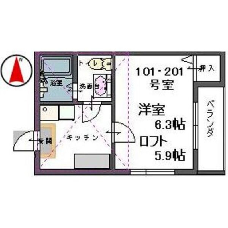ロフトハウス長町の間取り写真