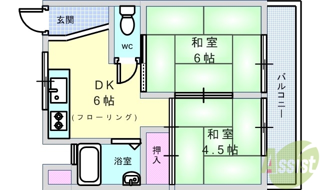 ホワイトコーポの間取り写真