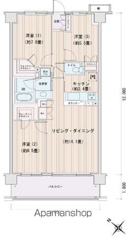 エスティメゾン豊洲レジデンスDの間取り写真