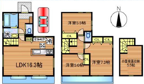 保谷町5丁目15番地戸建1号棟の間取り写真