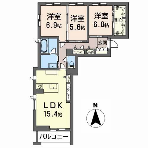 Marcia台原の間取り写真