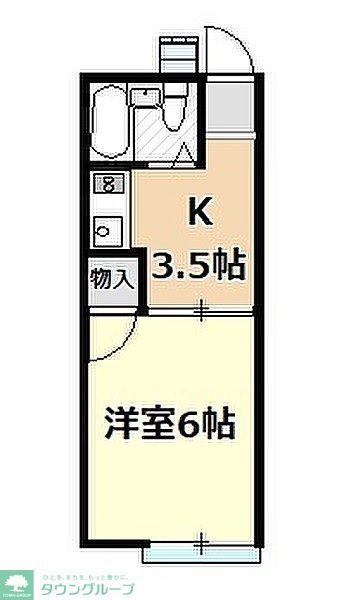 東武東上線 鶴ケ島駅 徒歩9分 2階建 築41年の間取り写真