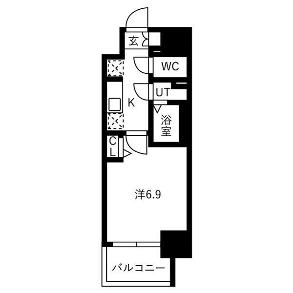 地下鉄名城線 黒川駅 徒歩9分 15階建 築1年の間取り写真