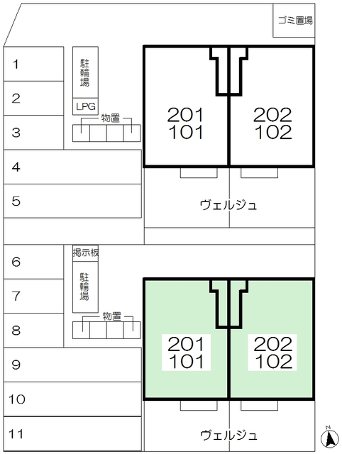駐車場　配置図