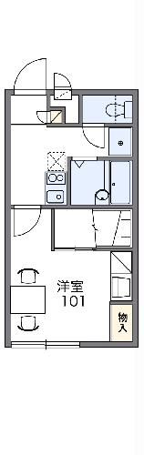 京都市山科区西野野色町のアパートの間取り