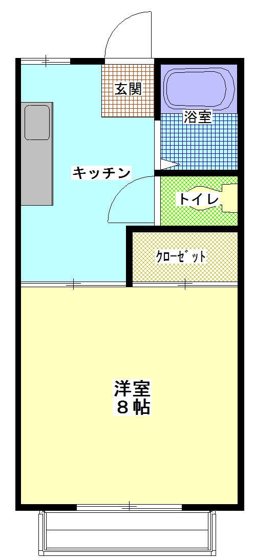 ひたちなか市高場のアパートの間取り