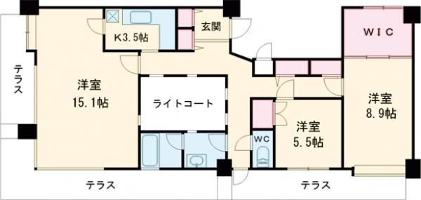 センターハイツ梅ヶ丘の間取り