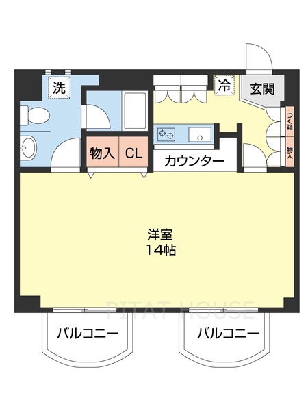 和歌山市十番丁のマンションの間取り