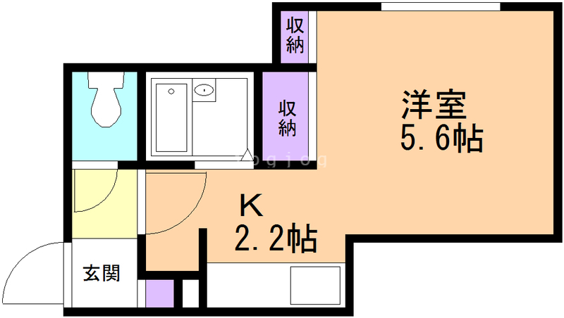 札幌市東区北九条東のアパートの間取り