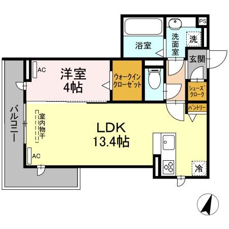 豊橋市小向町のアパートの間取り