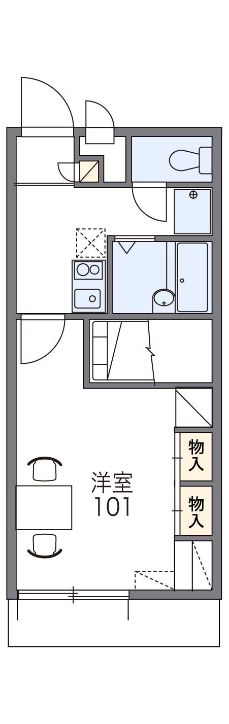 レオパレスグリスィーニヤの間取り