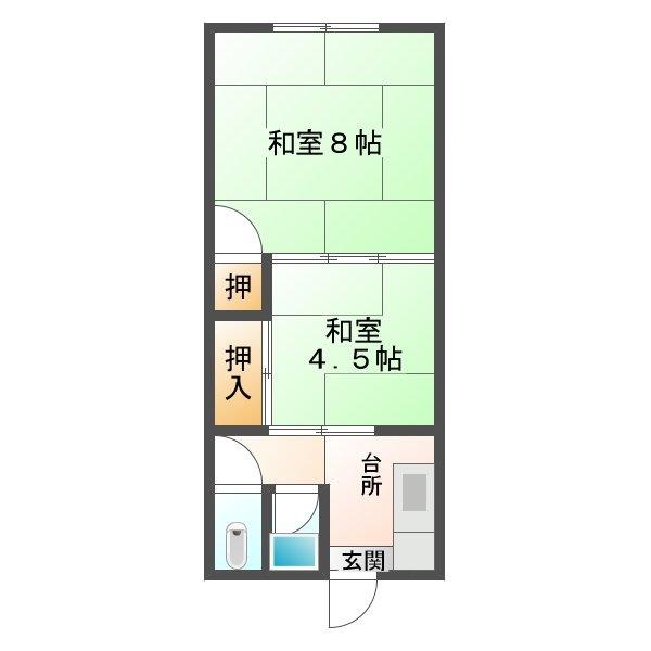 中川アパートの間取り