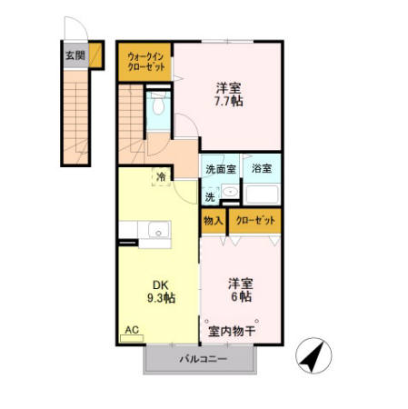 ローズコート西三島D_間取り_0