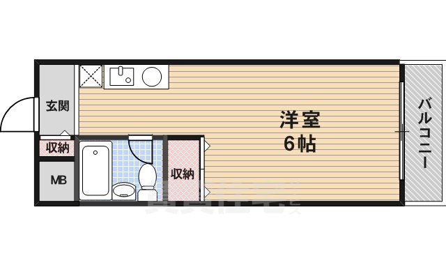 【京都市右京区太秦森ケ東町のマンションの間取り】