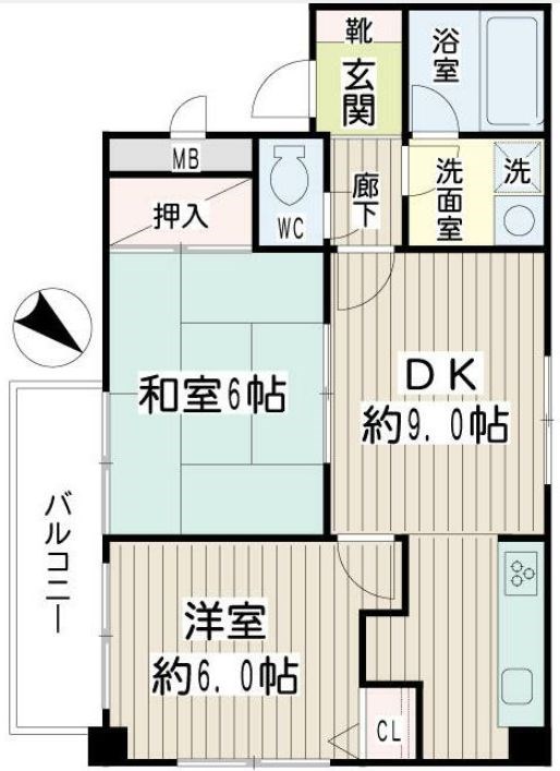 川崎市川崎区新川通のマンションの間取り