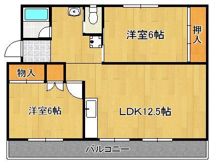 ヴィラナリー中間II　３号棟の間取り