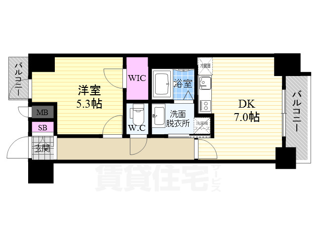 エスリード京都梅小路の間取り