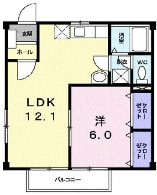 上益城郡嘉島町大字上島のアパートの間取り