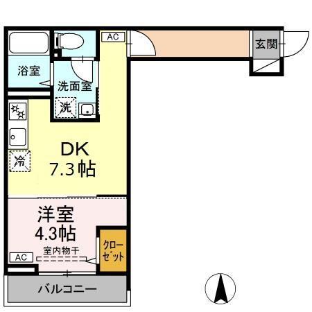 グラナーデ扇I　Ｃの間取り