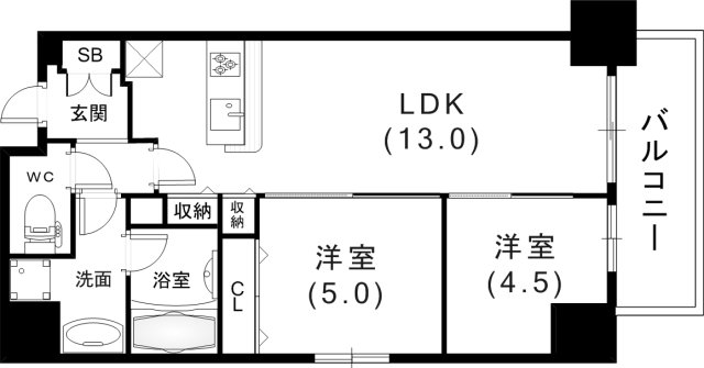 クロスレジデンス神戸元町の間取り