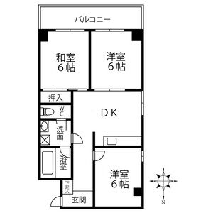 フラワーハイツツボイの間取り