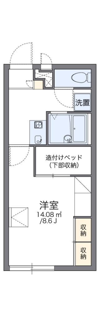 大阪市住吉区我孫子西のアパートの間取り