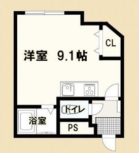 札幌市中央区北四条東のマンションの間取り