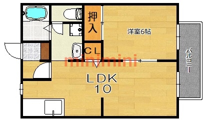 茨木市南安威のアパートの間取り