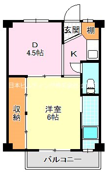 ビレッジハウス木戸　3号棟の間取り